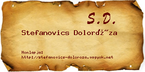 Stefanovics Doloróza névjegykártya